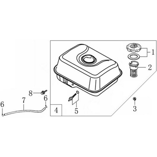 Топливный бак Champion PC1345RHH